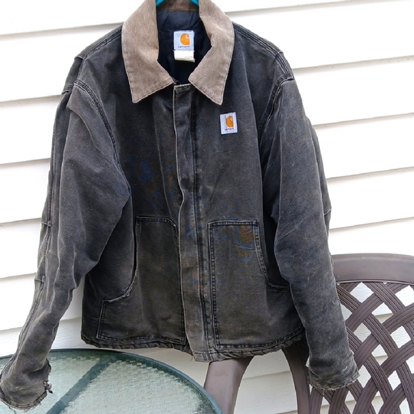 Carhartt Other - Carhartt Black LightweigJacket with Collar MEN SZ LARGE Staincore Pee-core